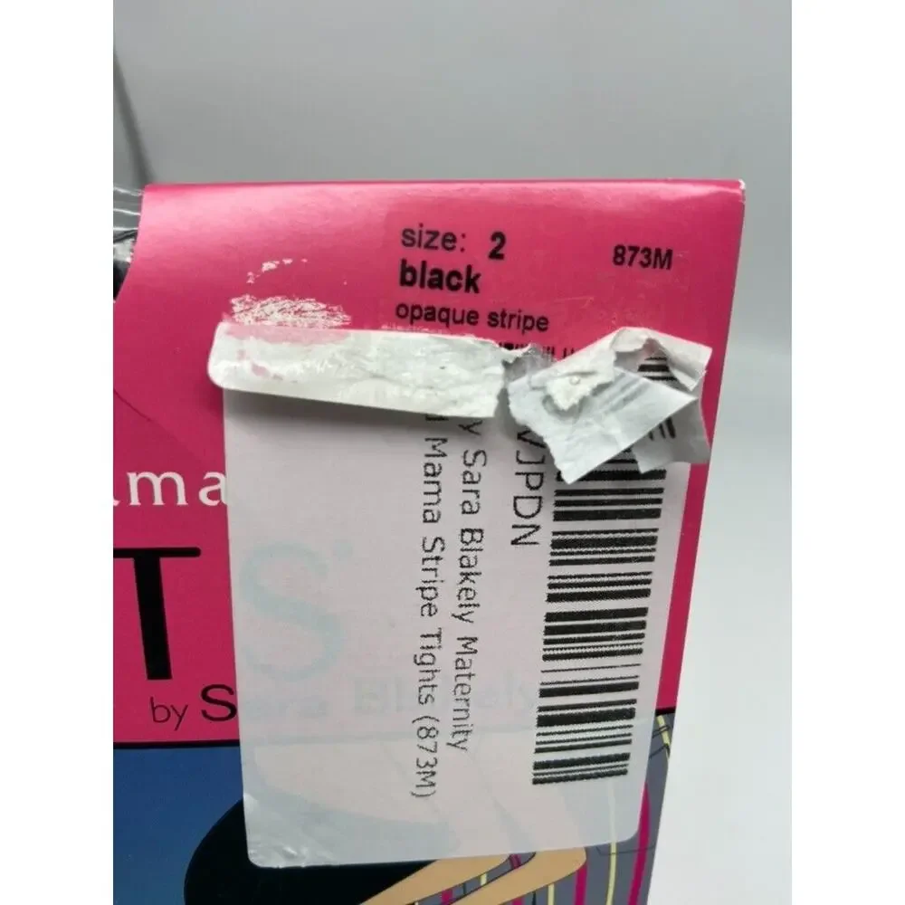 SPANX Assets Maternity‎ Terrific Tights Sz 2 Black Opague Stripe Marvelous Mama